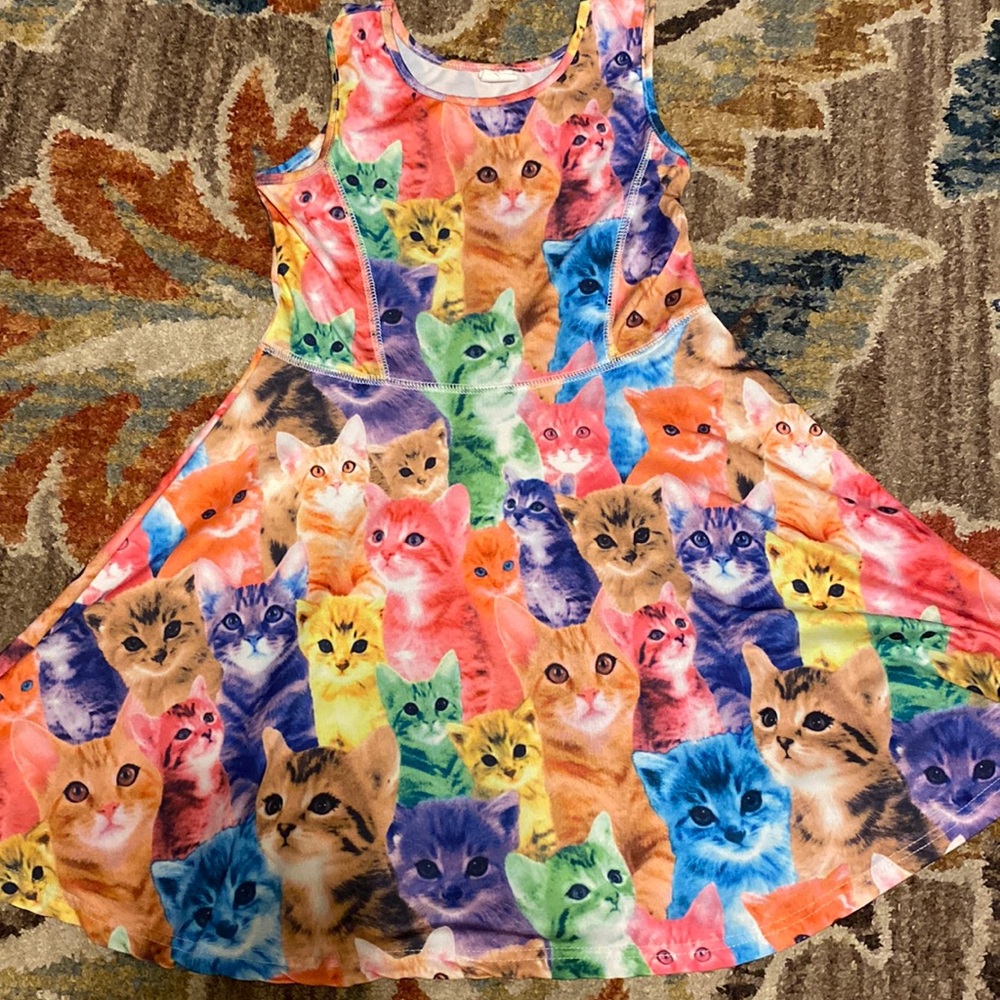Colorful Kitty Dress! Size 6